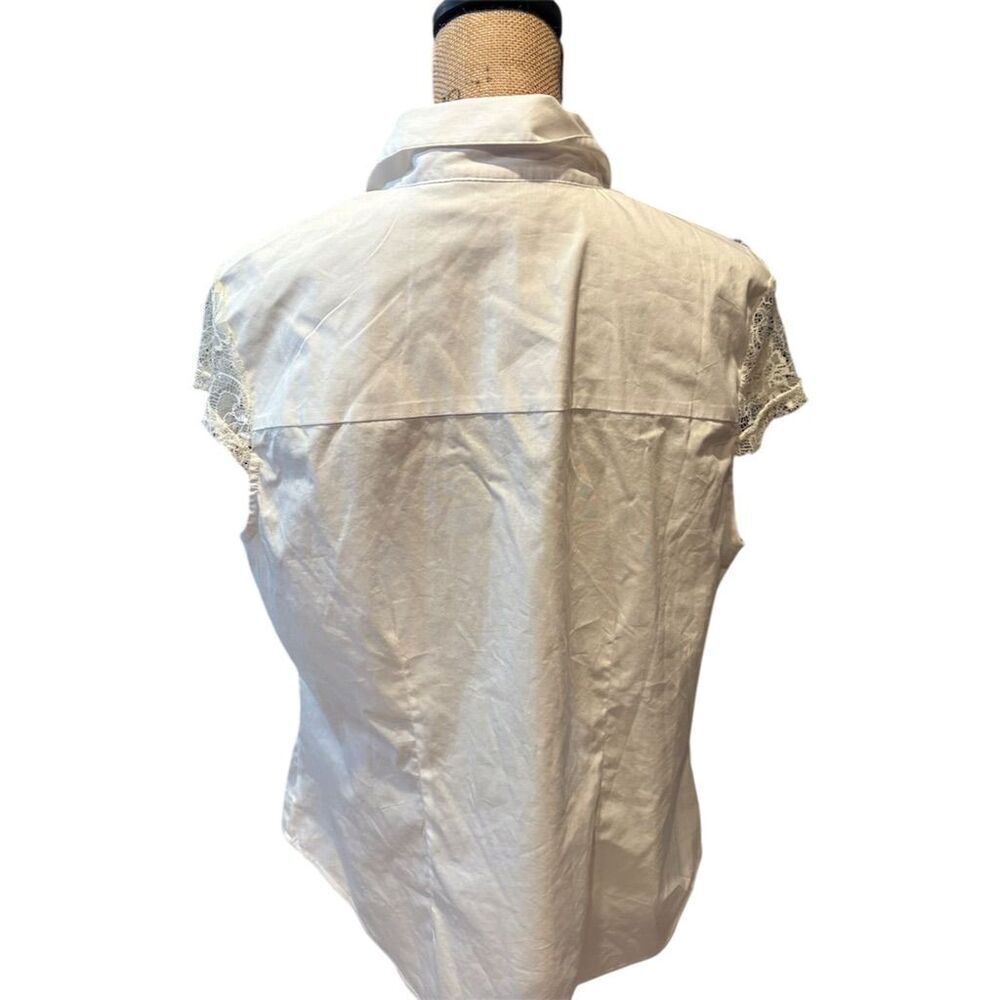 Ashley Stewart Women's Size 16 White Sleeveless Lace Blouse Casual - Picture 6 of 10